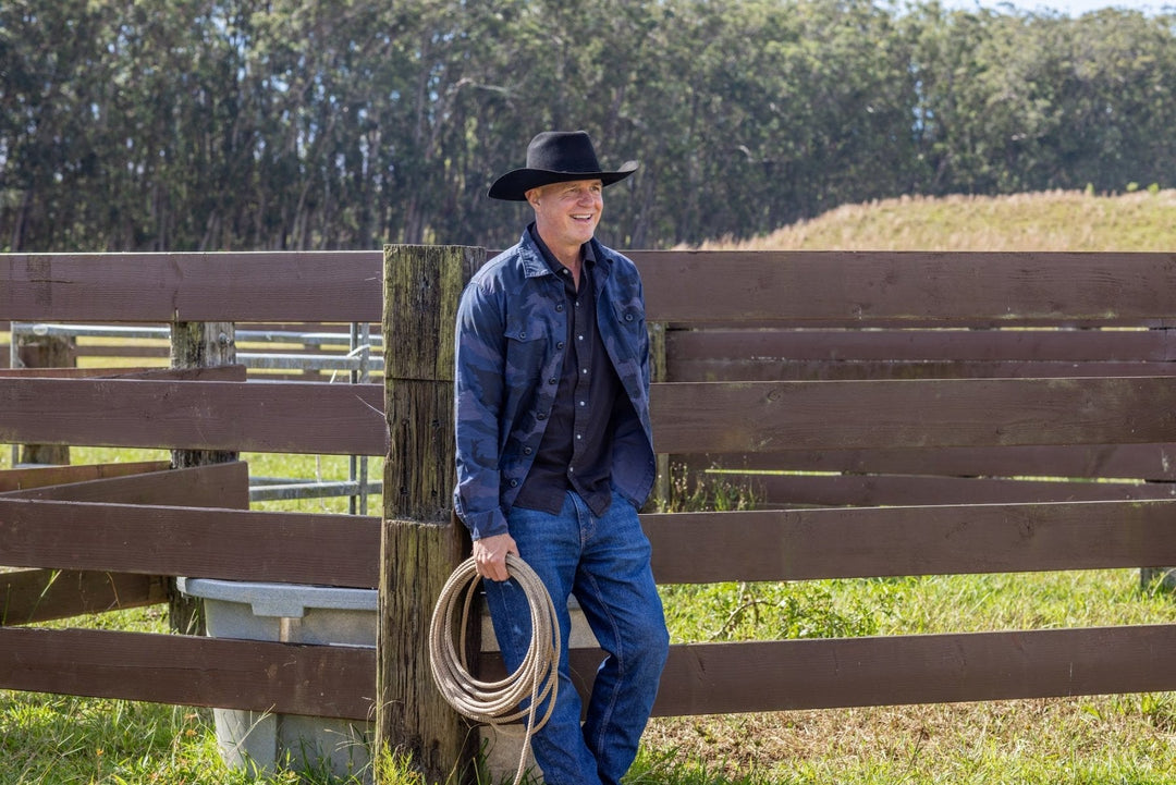 Western Aloha founder Paul Sullivan at a paddock in Waimea on Hawaii Island