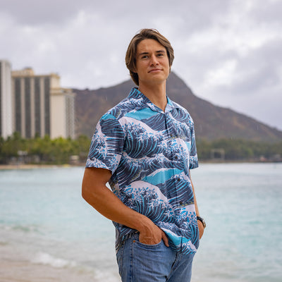 MEN'S SHORT SLEEVE ALENUIHAHA ALOHA SHIRT