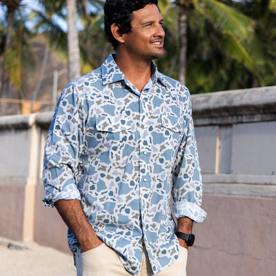 Island Style Western Shirt - Camo Multi
