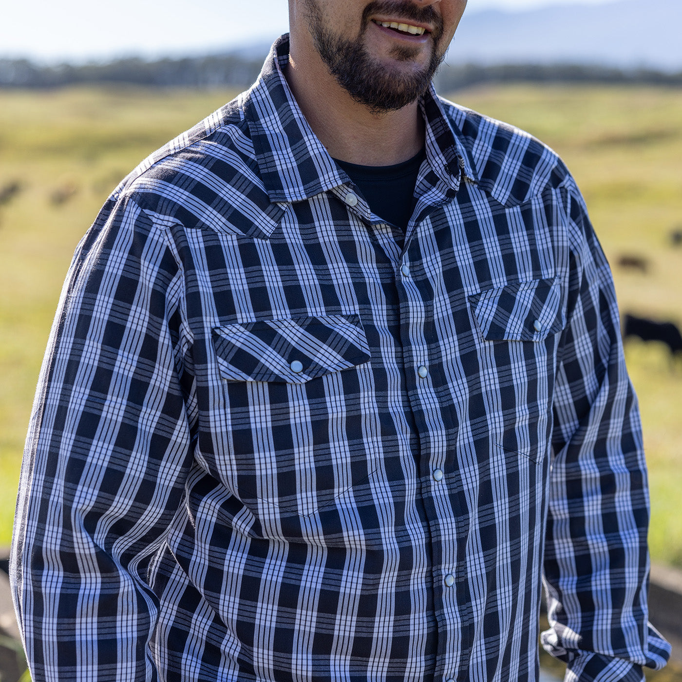 Black Palaka Western Snap Shirt – Western Aloha
