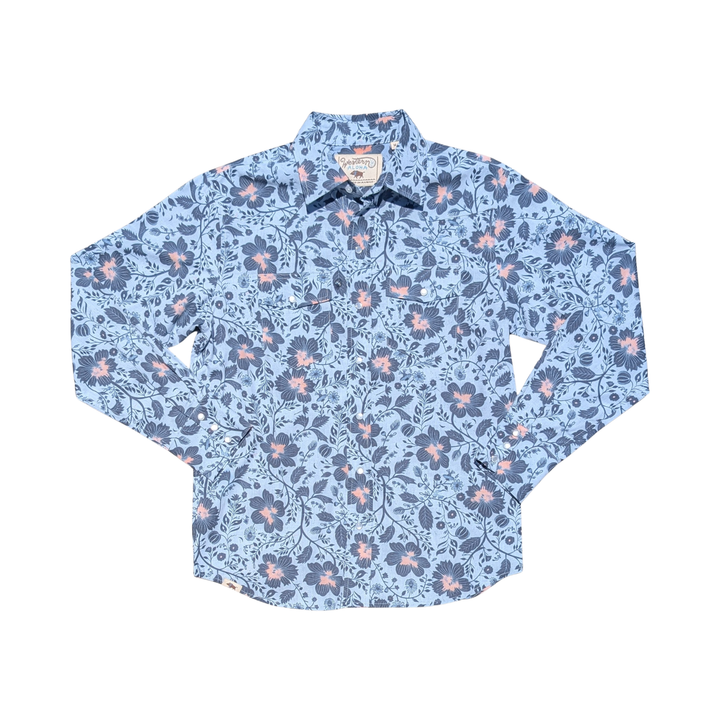 Folk Hibiscus Blue