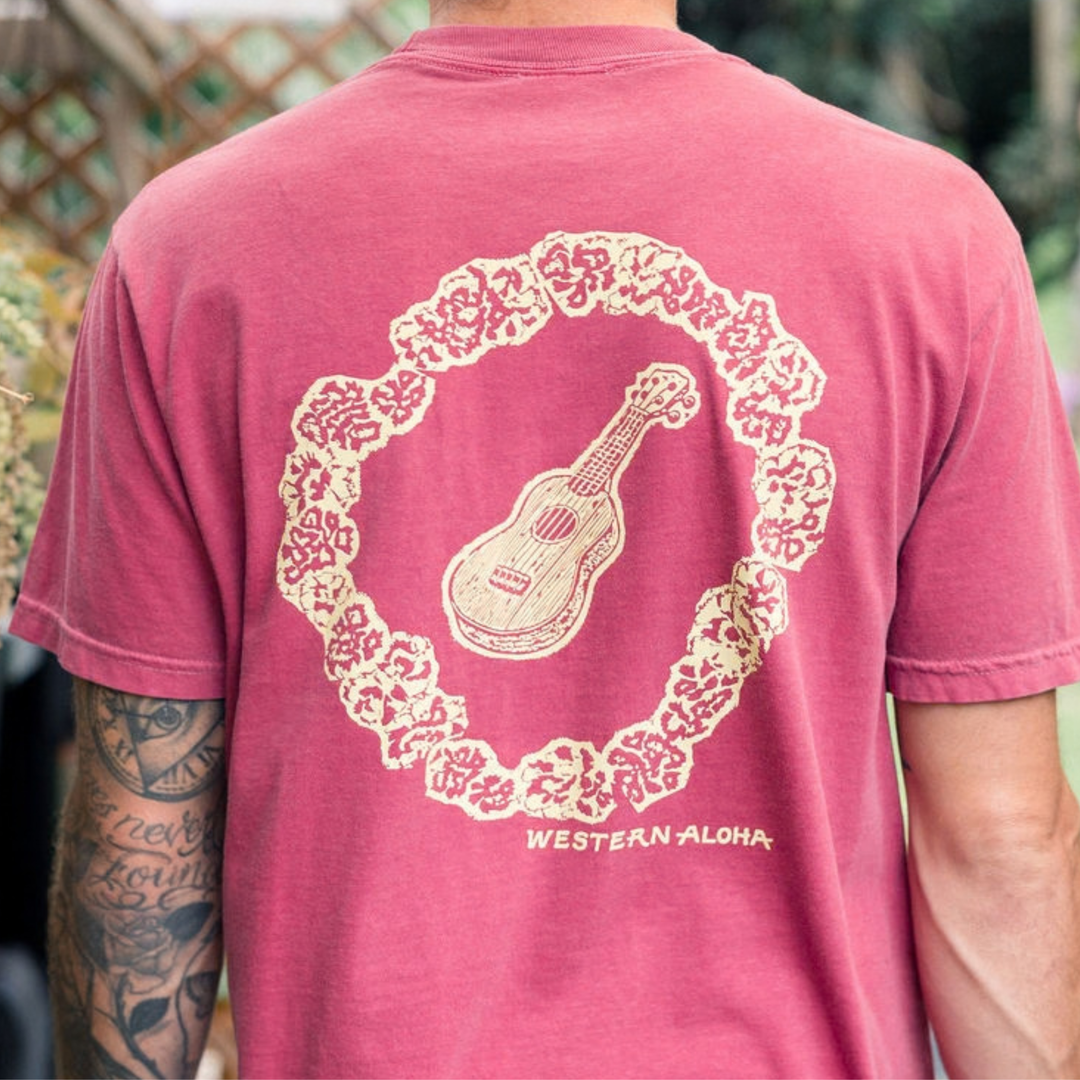 Ukulele Pocket Tee - Red