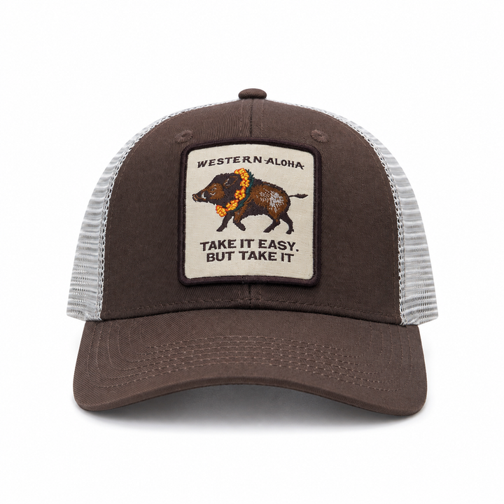 Double Lei Boar Locals Snapback Brown