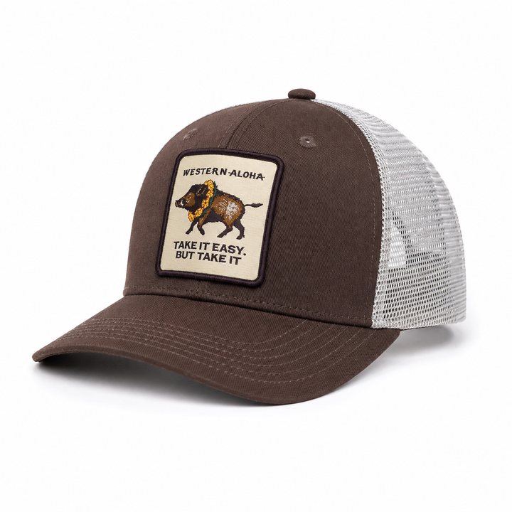 Double Lei Boar Locals Snapback Brown