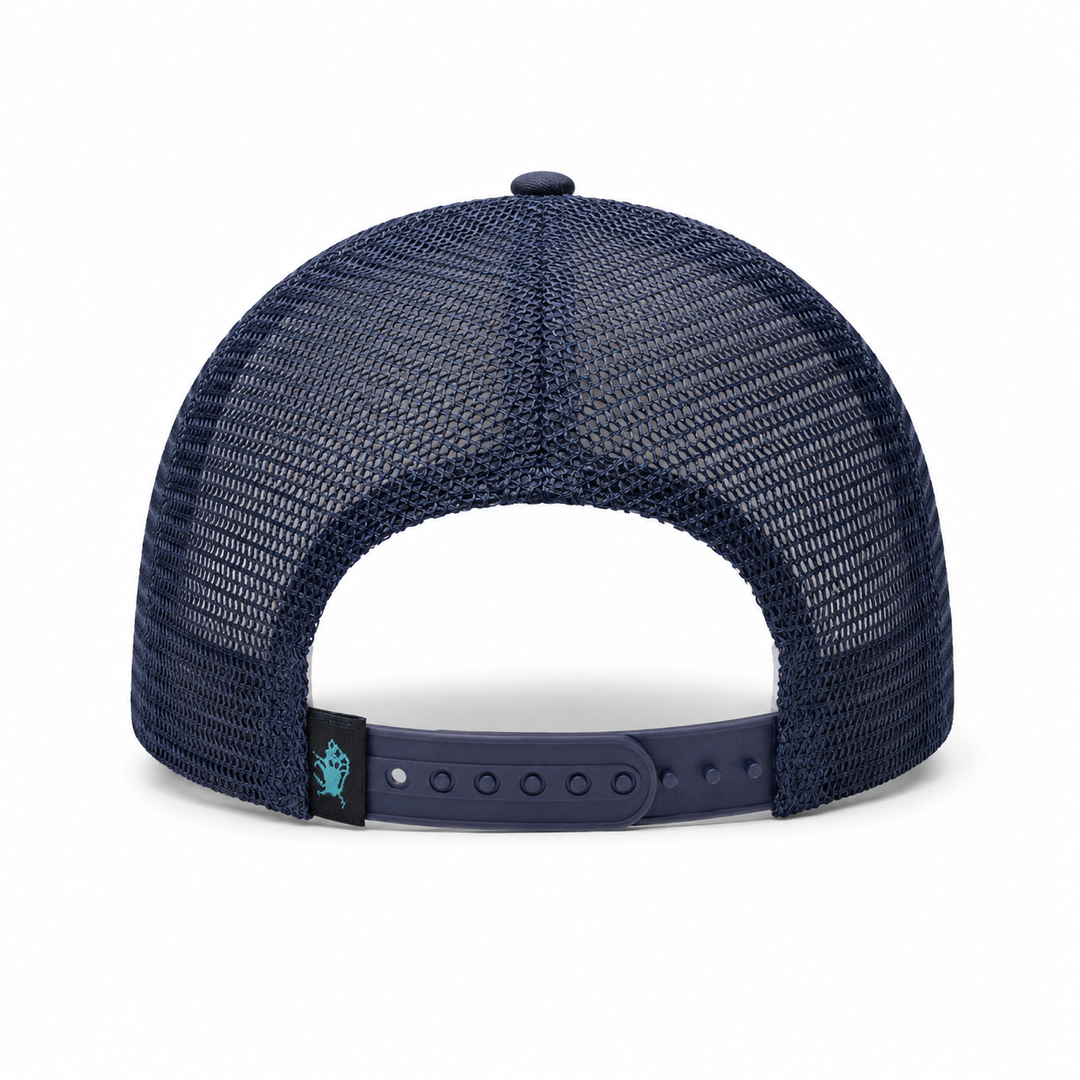 Double Lei Boar Local Snapback Navy/White
