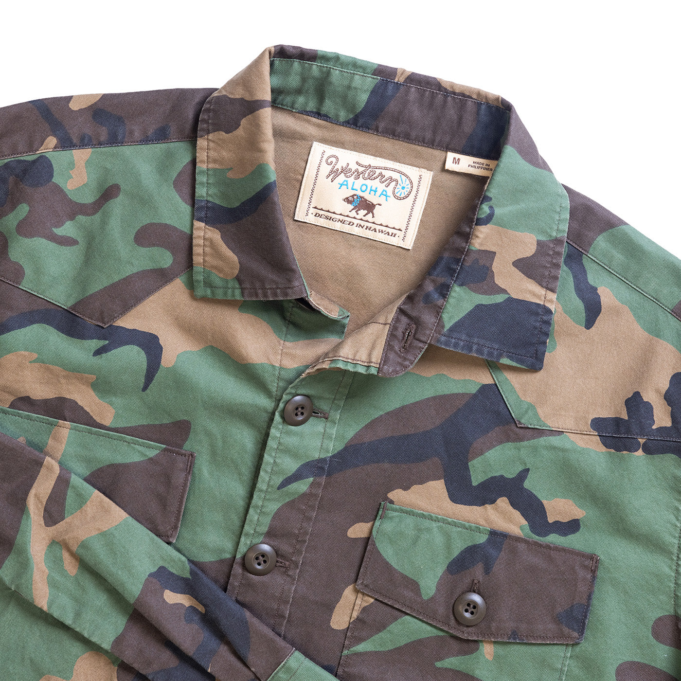 Men's Long Sleeve Waimea Heavyweight Overshirt (Surplus Camo)