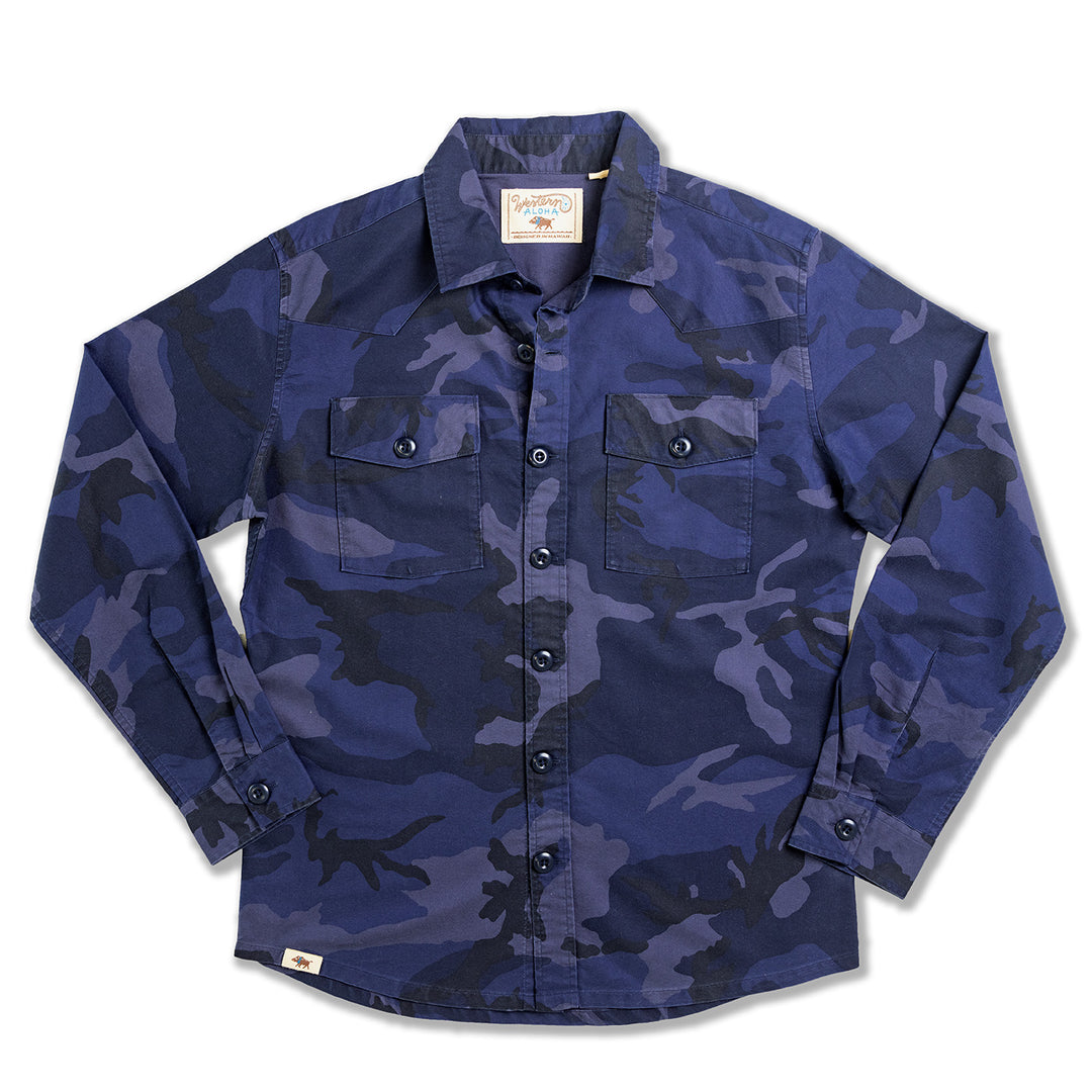 Waimea Overshirt Blue Camo M Waimea Overshirt Blue Camo M