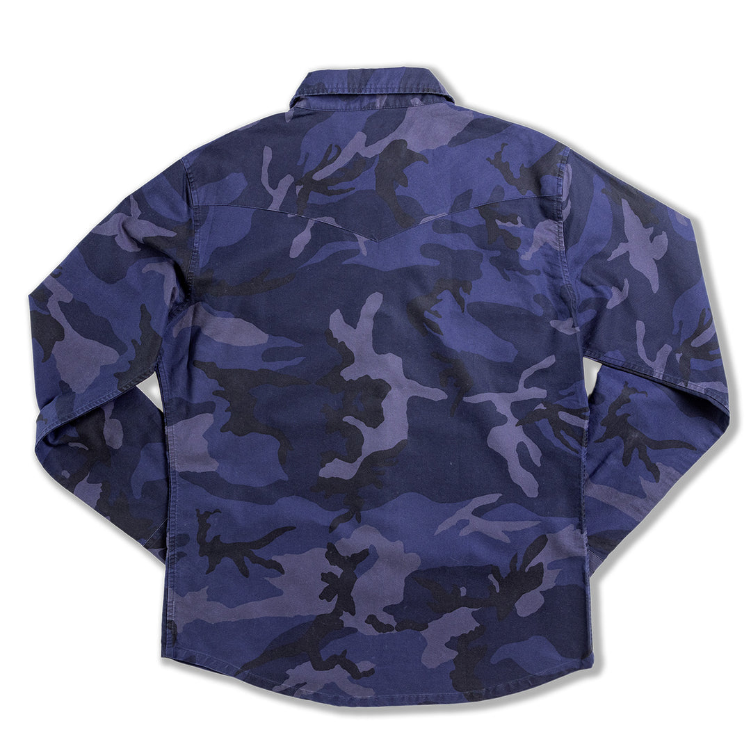 Waimea Overshirt Blue Camo Western Aloha Waimea Overshirt Blue Camo Western Aloha