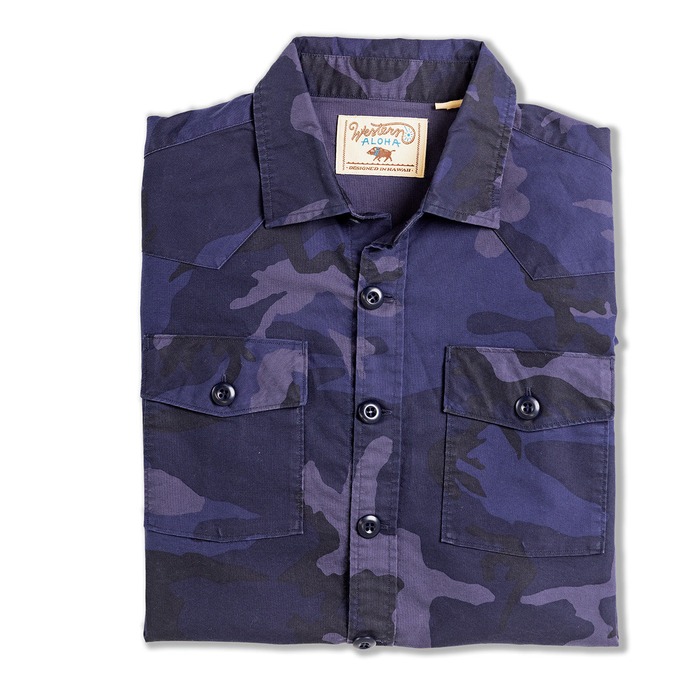 Waimea Overshirt Blue Camo – Western Aloha