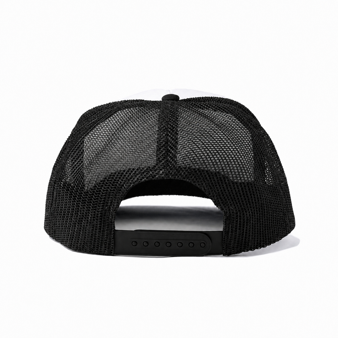 Double Lei Boar Trucker Hat Black