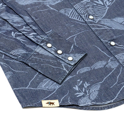 Men's Indigo Denim Western Shirt Kohala