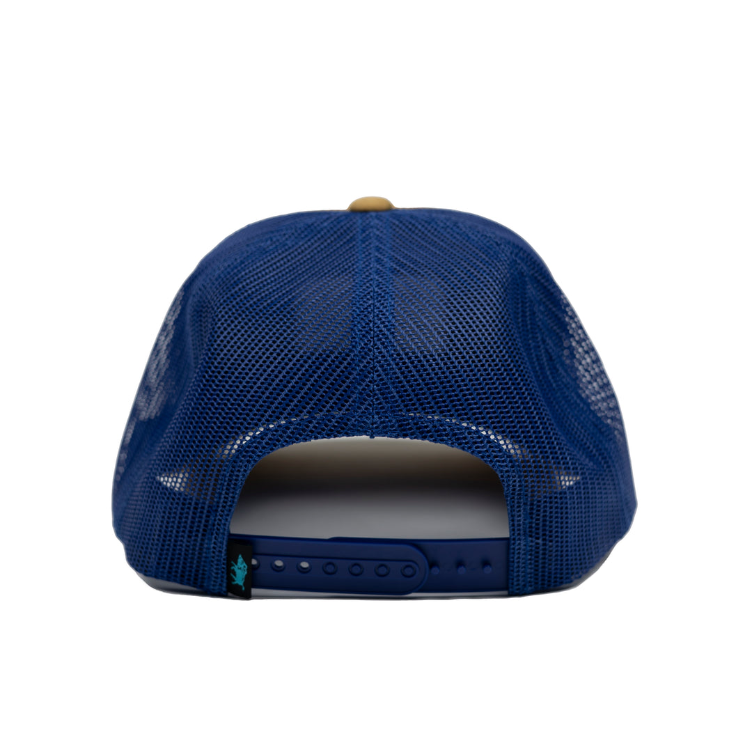 Take It Easy Snapback Hat - Blue / Caramel