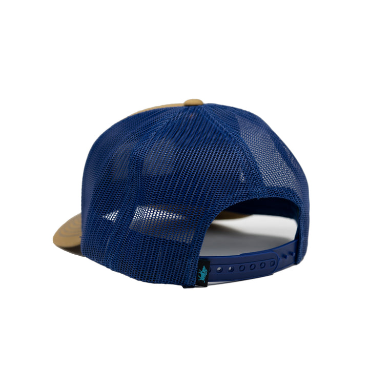 Take It Easy Snapback Hat - Blue / Caramel