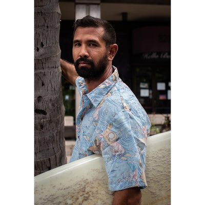 Guardian Of The Sea By Mayumi Oda Short Sleeve Men's Aloha Shirt
