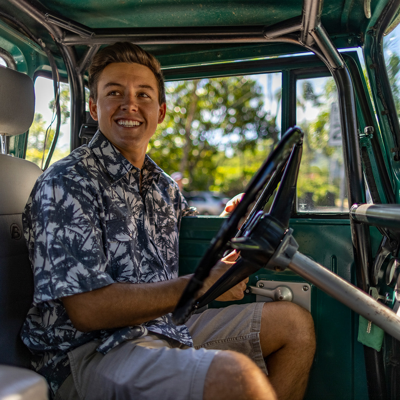 Coconut Palms Short Sleeve Men's Aloha Shirt