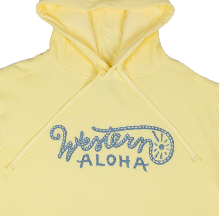 Embroidered Rope Logo Hoodie Yellow