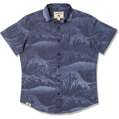 Indigo Denim Short Sleeve Aloha Shirt Alenuihaha