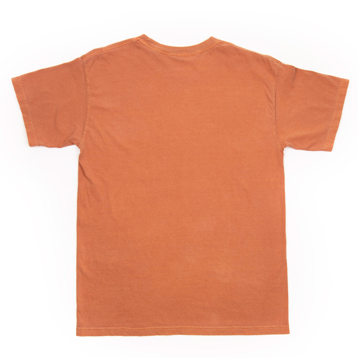 Men's Ulu Woodblock Orange Cotton Tee Shirt