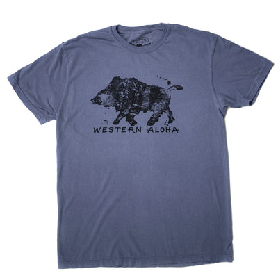 Men's Walking Boar Woodblock Tee Shirt