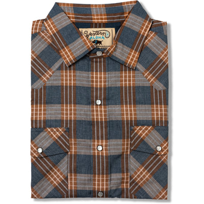 Palaka Nui Long Sleeve Blue / Kauai Red Men's Shirt