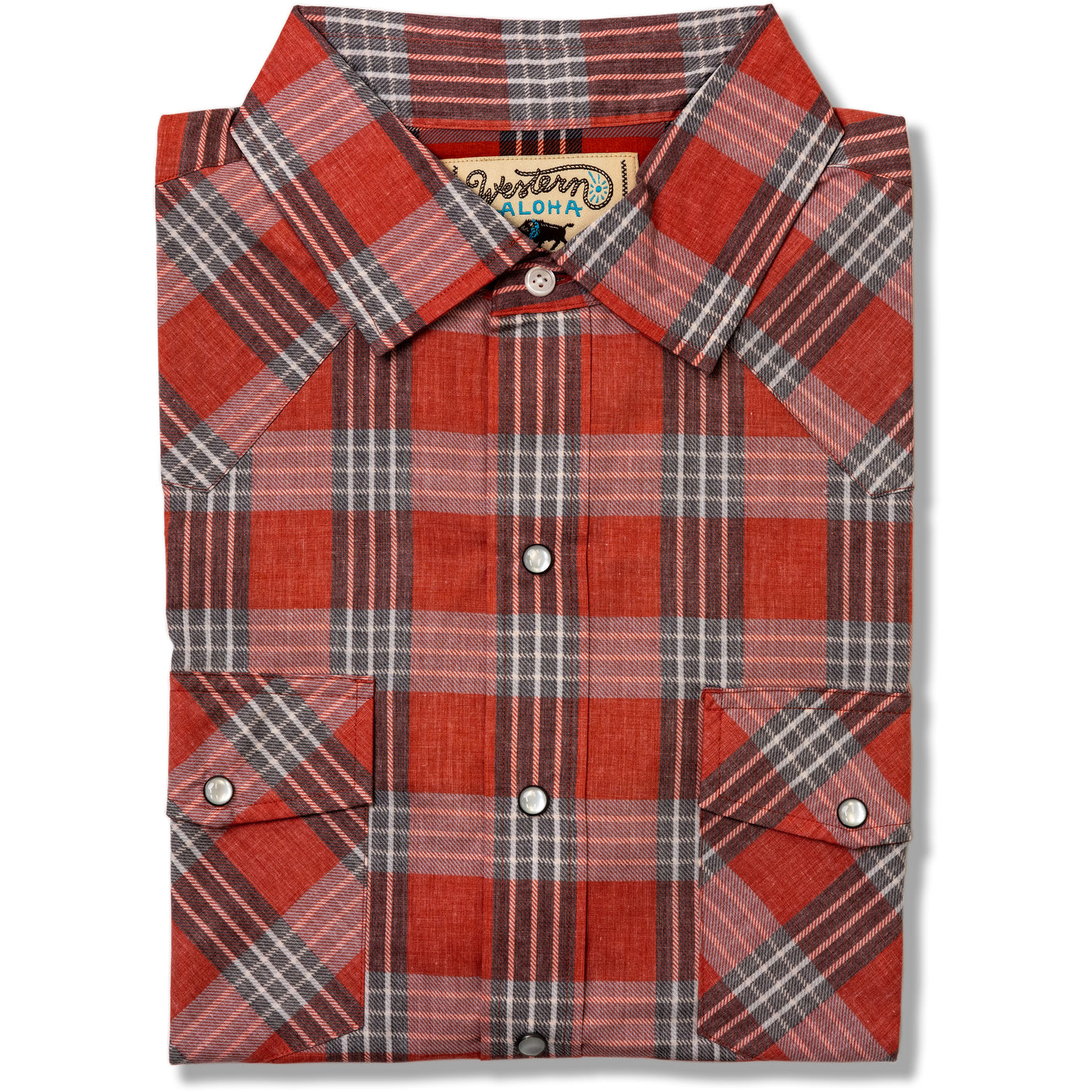 Palaka Nui Long Sleeve Red / Lava Rock Men's Shirt