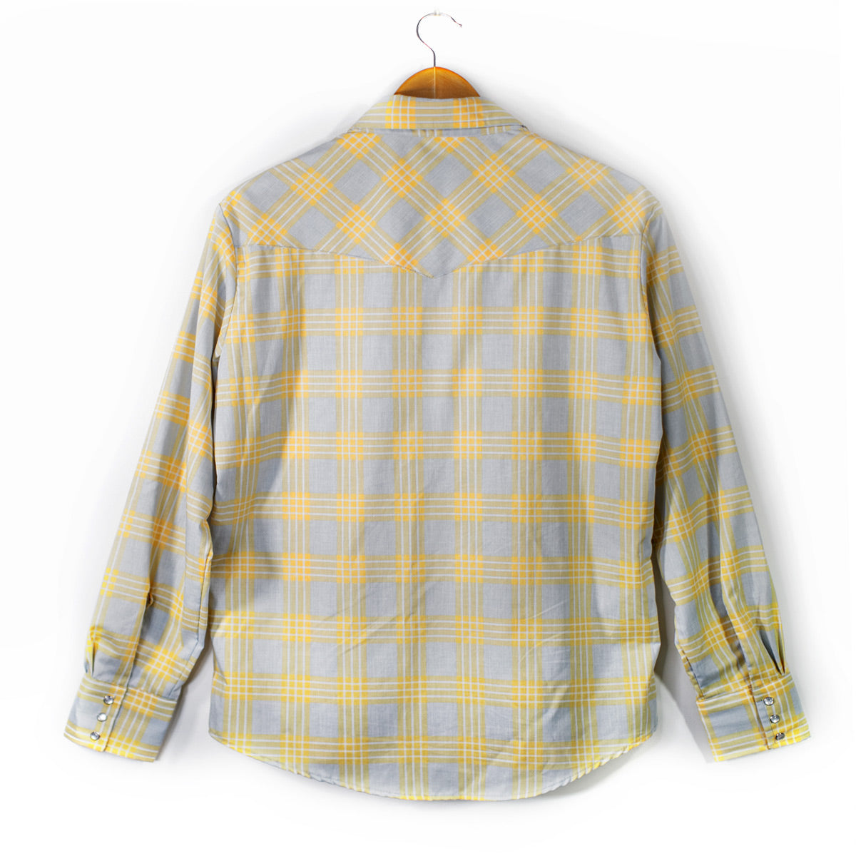 Men's Long Sleeve Gray/Yellow Palaka Nui Shirt