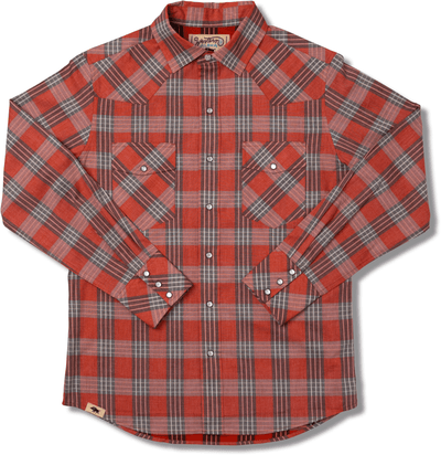 Palaka Nui Long Sleeve Red / Lava Rock Men's Shirt