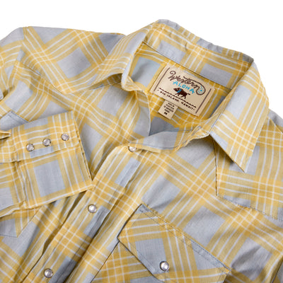 Palaka Nui Gray/Yellow - Men's Western Shirt