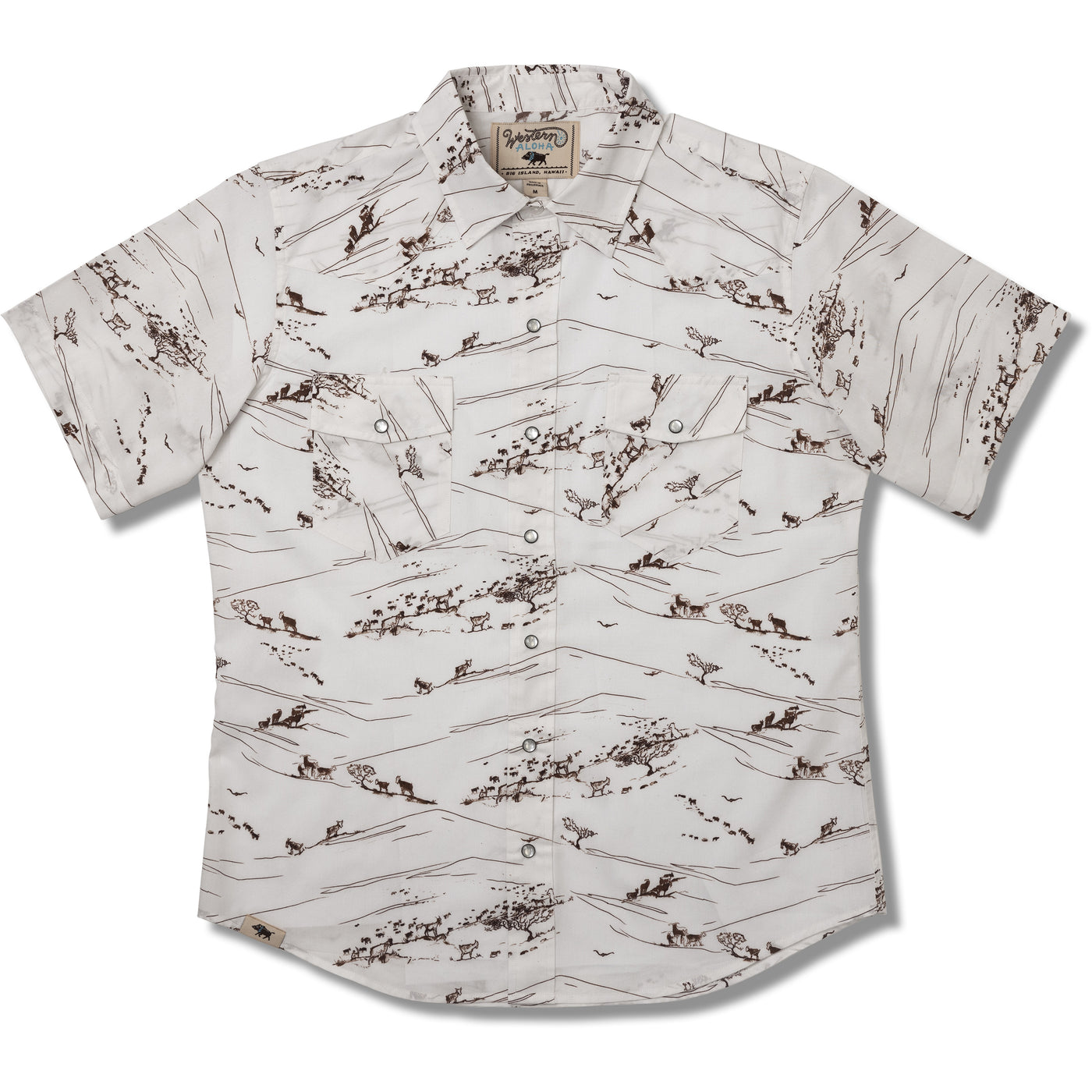 Saddle Road Short Sleeve White / Kauai Red Men's Shirt