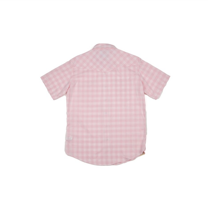 Pink Palaka Western Pearl Snap Shirt