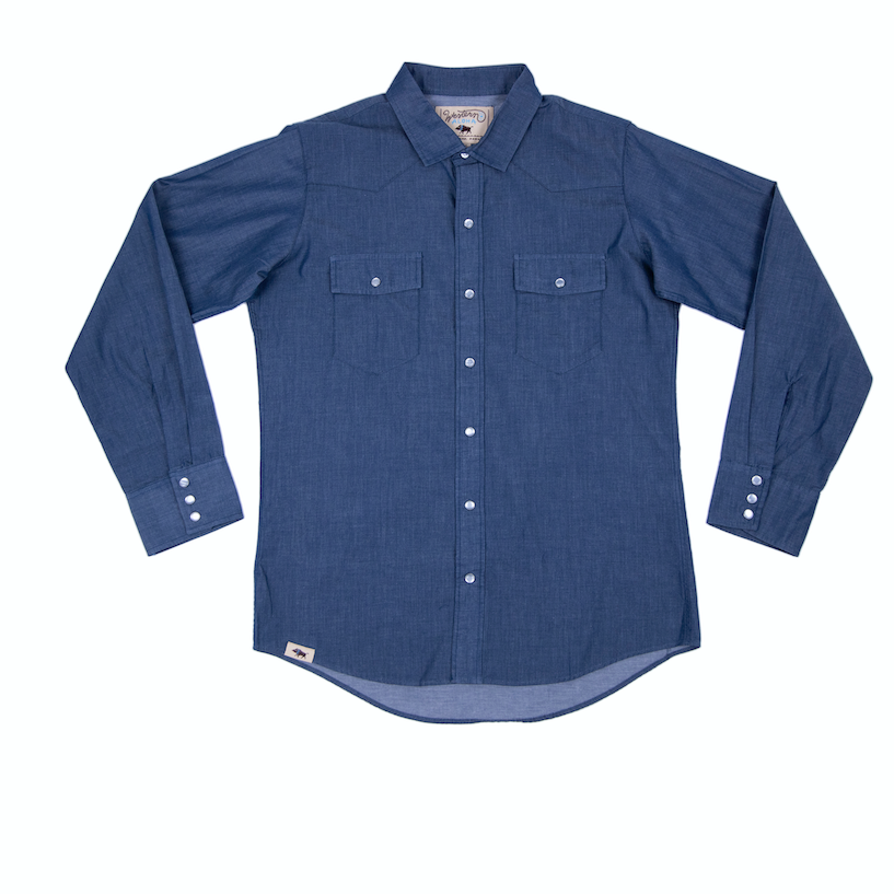 Monterrey Snap Shirt Men's Long Sleeve Dark Blue