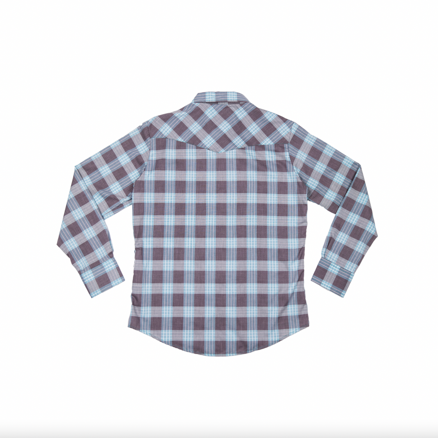 Men's Long Sleeve Brown Blue Palaka Nui Shirt
