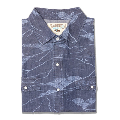 Men's Indigo Denim Western Shirt Kohala