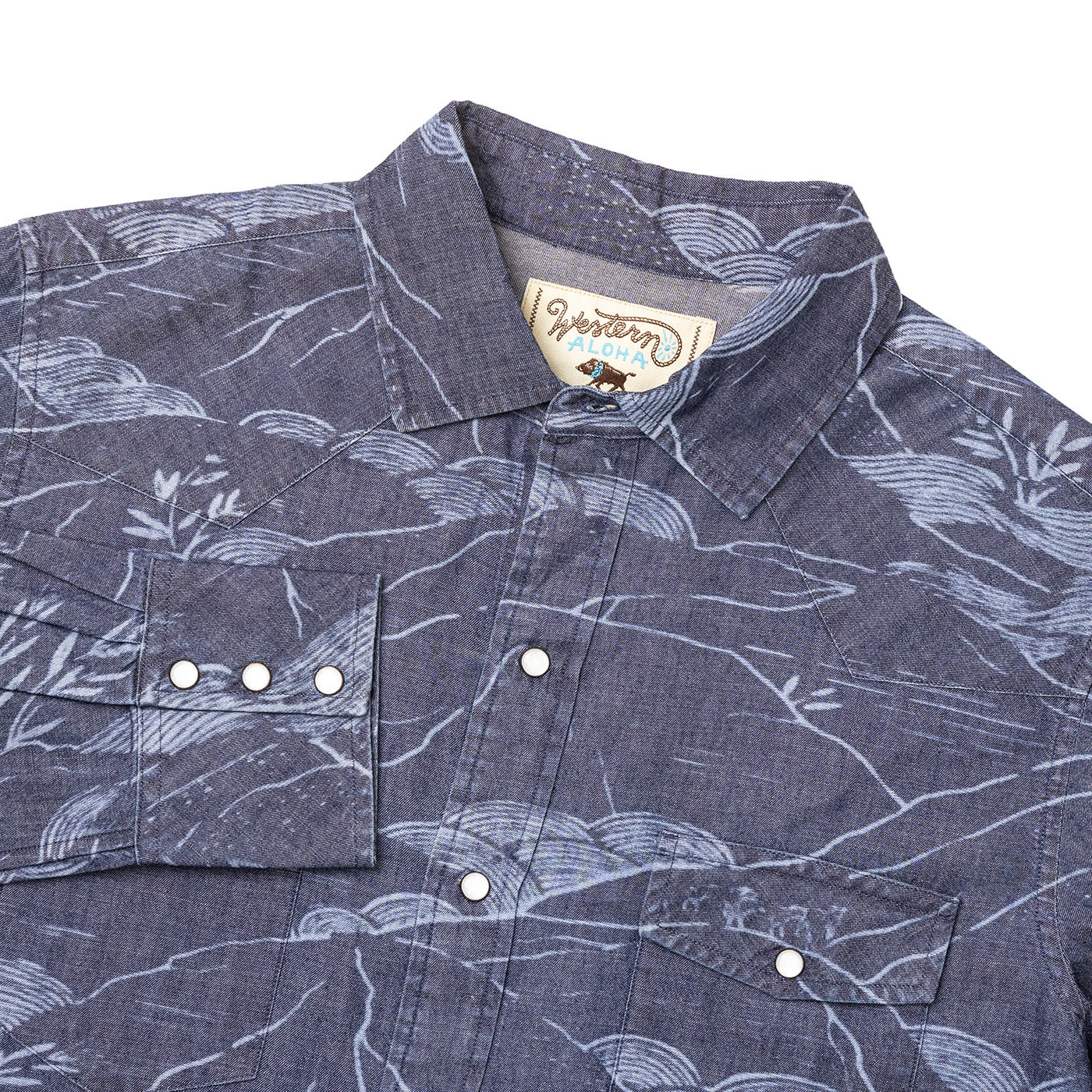 Men's Indigo Denim Western Shirt Kohala