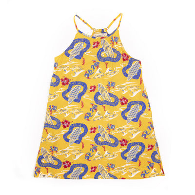 Surfboard Yellow Aloha Dress