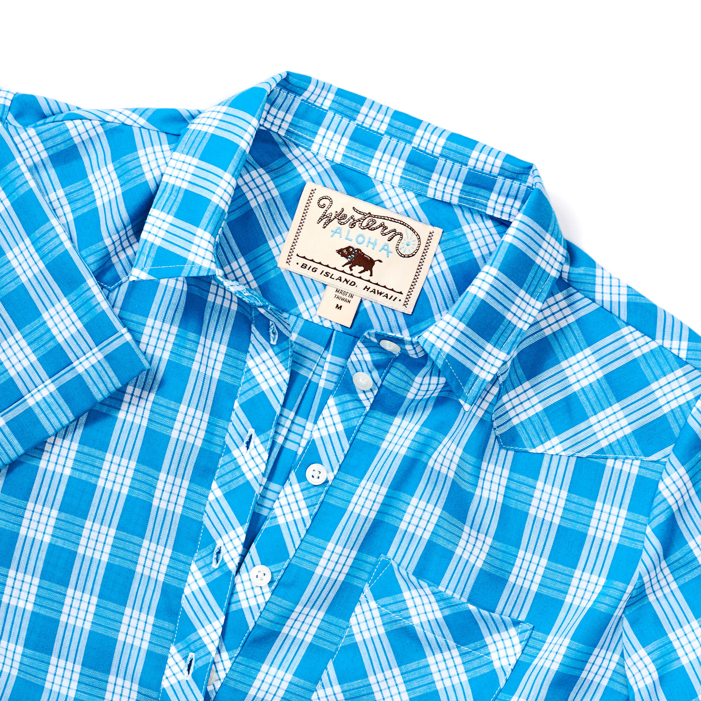Women's Popover Channel Blue Palaka Shirt