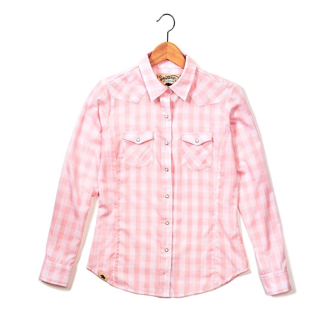 Women's Palaka Snap Shirt Pink