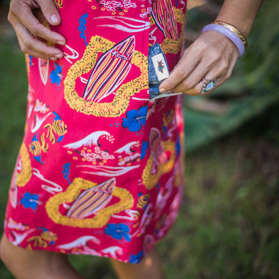 Placket Dress Surfboard Red