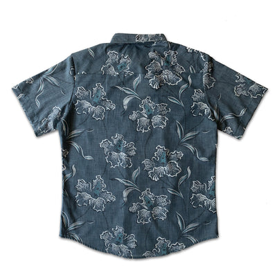 Western Floral Short Sleeve Men's Aloha Shirt