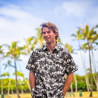 Coconut Palms Short Sleeve Men's Aloha Shirt